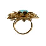 Ring - 18 karaat Geel goud Turquoise