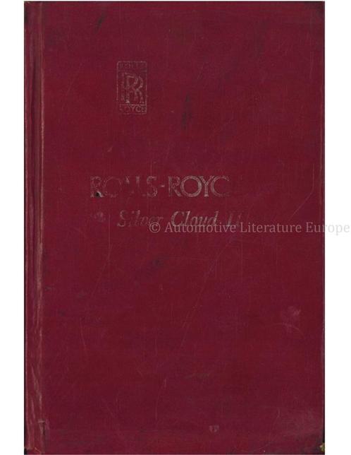 1960 ROLLS ROYCE SILVER CLOUD II INSTRUCTIEBOEKJE ENGELS, Auto diversen, Handleidingen en Instructieboekjes