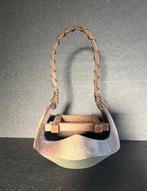 Vaas - Klei, Japanse keramische Ikebana-vaas met handvat en