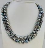 Halsketting Zilver, 8x11,5 mm Multi Tahiti Pearls, Handtassen en Accessoires, Kettingen