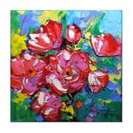 Olivier Pfleger - Mandrafina  Les pivoines, Antiek en Kunst, Kunst | Schilderijen | Modern