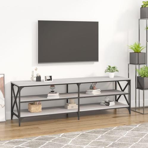 vidaXL Tv-meubel 160x40x50 cm bewerkt hout grijs sonoma, Maison & Meubles, Armoires | Mobilier de télévision, Envoi