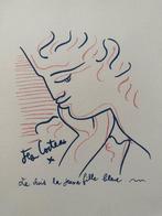 Jean Cocteau (1889-1963) - Je suis la jeune fille bleue, Antiquités & Art