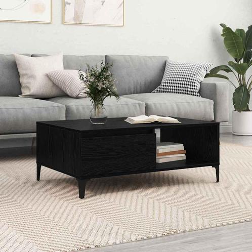 vidaXL Salontafel Zwart eiken 90 x 60 x 35 cm Bewerkt hout, Huis en Inrichting, Tafels | Salontafels, Nieuw, Verzenden