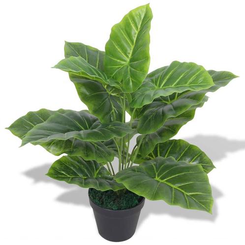 vidaXL Kunst taro plant met pot 45 cm groen, Huis en Inrichting, Woonaccessoires | Kunstplanten en Kunstbloemen, Nieuw, Verzenden
