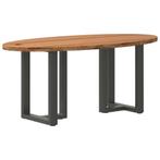 vidaXL Eettafel 200x100x74 cm ovaal massief eikenhout, Huis en Inrichting, Tafels | Eettafels, Verzenden, Nieuw