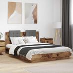 vidaXL Bedframe met Hoofdbord Oud Hout 120 x 200 cm Bewerkt, Verzenden, Nieuw