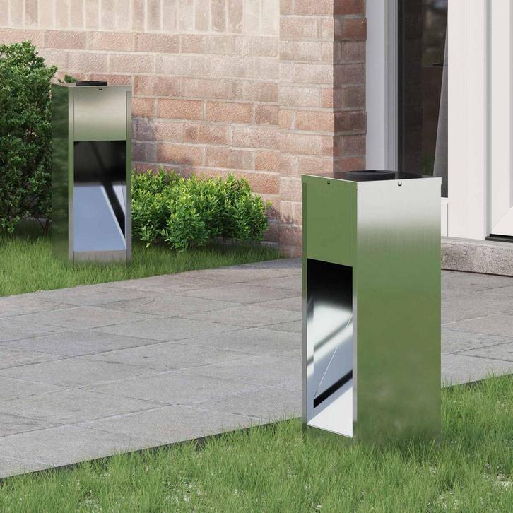 vidaXL Zonne LED Padverlichting 2 pcs Zilver Ge galvanized, Jardin & Terrasse, Éclairage extérieur, Envoi