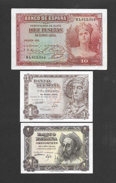 Spanje. - 6 Banknotes - various dates (Zonder minimumprijs), Postzegels en Munten, Bankbiljetten | Europa | Niet-Eurobiljetten