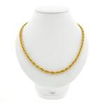 Gouden gedraaide schakelketting, Ophalen of Verzenden, Gebruikt, Overige kleuren, Goud