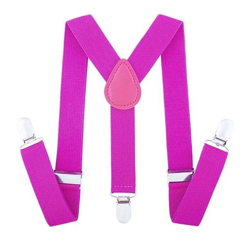 Fako Fashion® - Kinder Bretels - Effen - 65cm - Fuchsia, Kinderen en Baby's, Kinderkleding | Overige, Verzenden