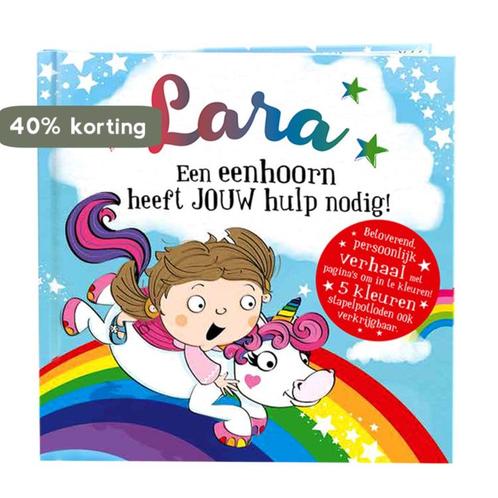 Lara - Een Eenhoorn Heeft Jouw Hulp Nodig! Gepersonaliseerd, Boeken, Overige Boeken, Gelezen, Verzenden
