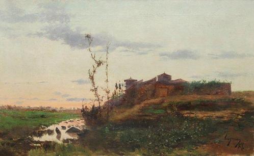 Juan Bautista Guzmán (1850-1898) - Paisaje, Antiek en Kunst, Kunst | Schilderijen | Klassiek