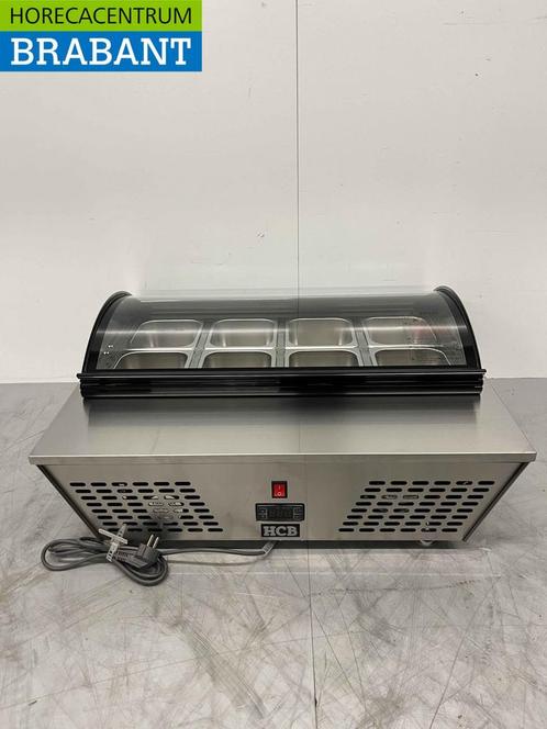 RVS Opzet koelvitrine 8 x 1/6 GN 67 liter 230V Horeca, Zakelijke goederen, Horeca | Keukenapparatuur, Ophalen of Verzenden