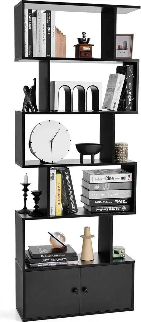 Tweedekans | Cost - Boekenkast - Hout - Zwart - 70x23x183 cm, Huis en Inrichting, Kasten | Boekenkasten, Ophalen of Verzenden