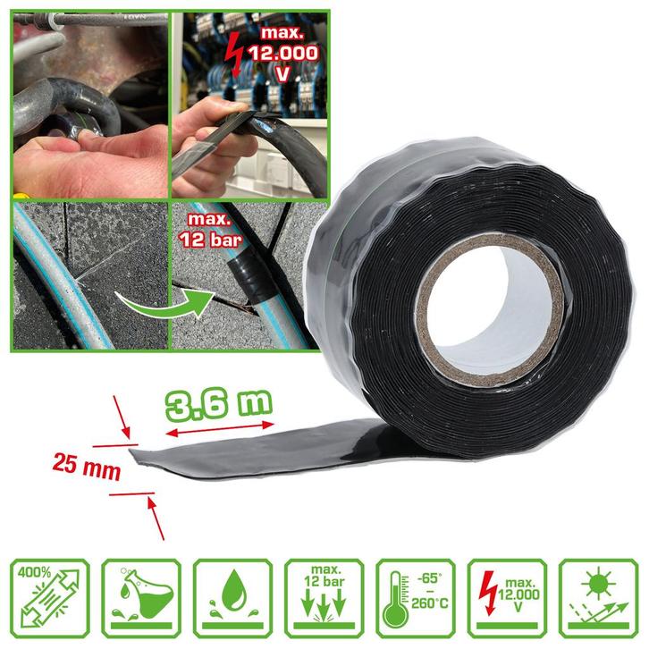 Competition Multi-tape Isolatietape Zwart 3600x25mm, Auto diversen, Autogereedschap, Nieuw, Verzenden