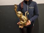 Large Gold Monkey - Kaarsenhouder - Hars, Antiek en Kunst