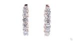 Hoepel oorbellen - 14 karaat Roségoud - 5.20ct. tw. Diamant