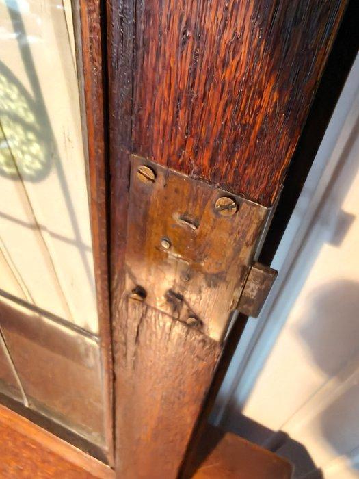 Jugendstil Glas-in-loodraam (2) - 1910-1920 - Eiken kast, Antiquités & Art, Curiosités & Brocante