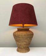 Tafellamp - Rattan, Textiel - XXL Luxe Tafellamp