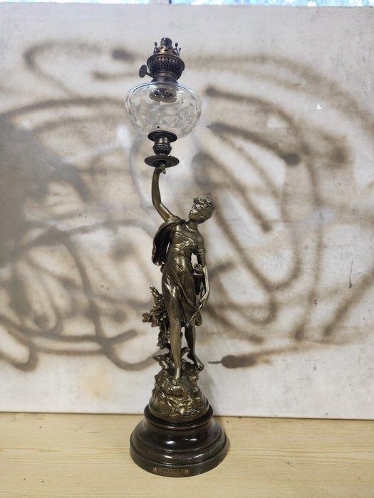 Mathurin Moreau (1822-1912) - Olielamp - Spelter, Metaal,, Antiek en Kunst, Antiek | Overige Antiek