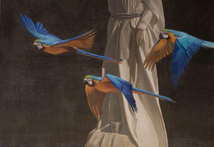 Alvarez Cebrian - Vuelo raso, Antiek en Kunst, Kunst | Schilderijen | Modern