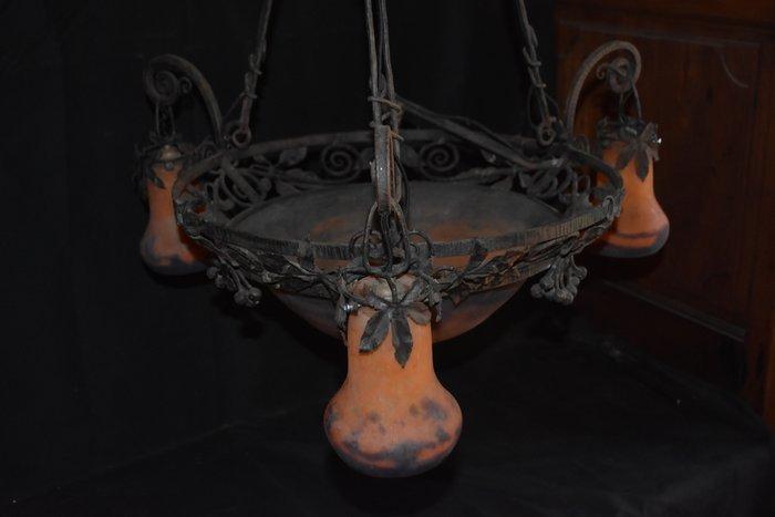 Muller Frères - muller fréres - Lustre - Fer forgé, pate de, Antiek en Kunst, Kunst | Designobjecten