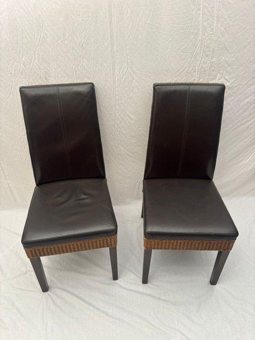 Lloyd Loom - Stoel - Riet/Hout - Twee stoelen, Antiek en Kunst, Curiosa en Brocante