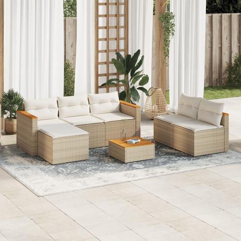 vidaXL 5-delige Loungeset met kussens poly rattan en, Jardin & Terrasse, Ensembles de jardin, Envoi