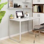 vidaXL Computerbureau 110x60x73 cm spaanplaat wit, Huis en Inrichting, Verzenden, Nieuw