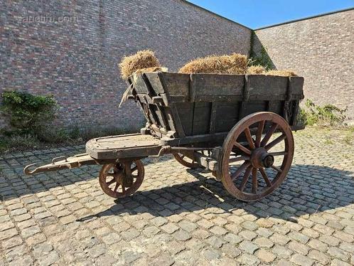 Antieke houten getrokken kiepwagen, Diversen, Overige Diversen, Ophalen
