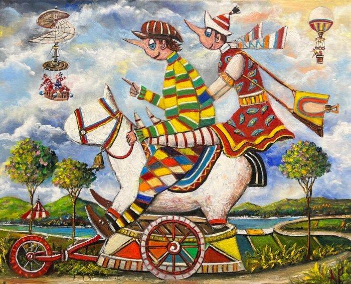 Artur Pachta - New lands, new flavors, Antiek en Kunst, Kunst | Schilderijen | Modern