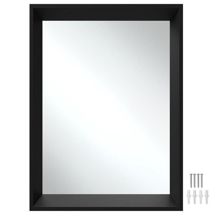 tectake Rechthoekige wandspiegel Elina met kunststoflijst -, Huis en Inrichting, Woonaccessoires | Spiegels, Verzenden