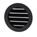 Aluminium muurrooster 100 mm | Zwart, Nieuw