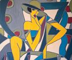 Patricia Kleyman - Elégante au chapeau à La Coupole