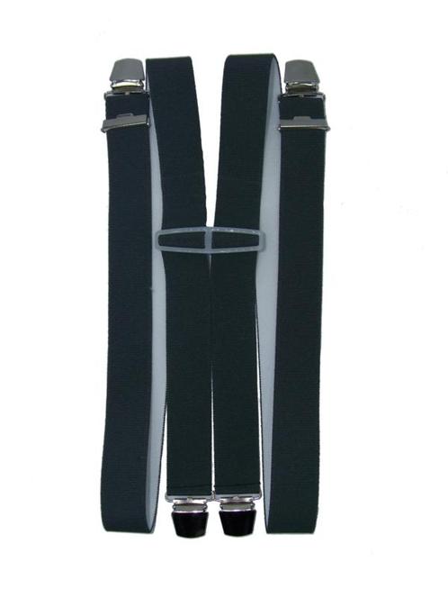 XXL Grijze Bretels met 4 extra sterke clips, Kleding | Heren, Riemen en Ceintuurs, Verzenden