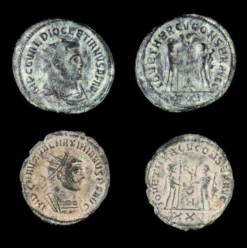 Romeinse Rijk. Diocleciano & Maximinio. Antoninianus Lote de, Postzegels en Munten, Munten | Europa | Niet-Euromunten