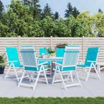 vidaXL Stoelkussens hoge rugleuning 6 st stof turquoise, Huis en Inrichting, Verzenden, Nieuw