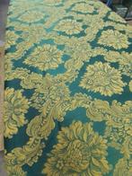 Meubelstof - 2.7 cm - 2.8 cm - Goudgroene barokke stof