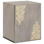 vidaXL Wandkast met opslag Grijs 38 x 33 x 48 cm Massief, Verzenden, Nieuw