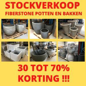 Uitzonderlijke stockverkoop fiberstone potten en bakken, Tuin en Terras, Planten | Bomen, Ophalen