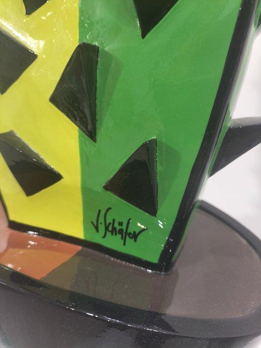 Jacqueline Schäfer - Snijwerk, Cactus - 47 cm - Hars, Antiek en Kunst, Antiek | Overige Antiek