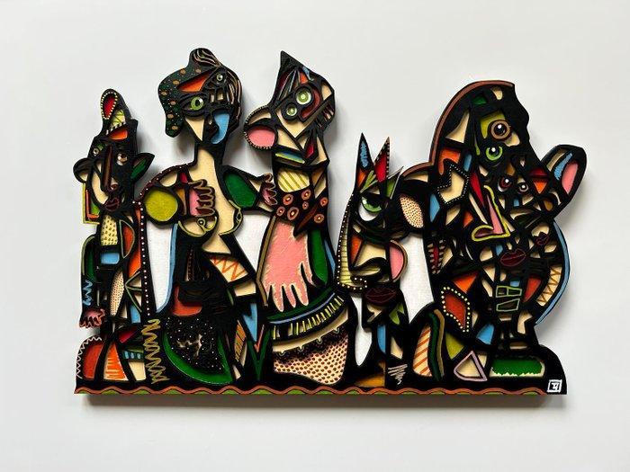 Andrzej Gudanski (1979) - Relief, Mysterious meeting, Antiek en Kunst, Kunst | Designobjecten