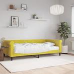 vidaXL Slaapbank met matras 100x200 cm fluweel geel, Verzenden, Nieuw