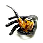 Buis met natuurlijke Baltische amber mozaïek. - Barnsteen -, Verzamelen