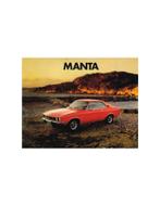 1973 OPEL MANTA BROCHURE NEDERLANDS, Livres, Ophalen of Verzenden