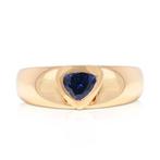 Ring - 18 karaat Geel goud -  0.32ct. tw. Saffier