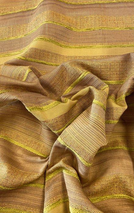 Decoratief geweven weefsel met horizontale strepen in groen, Antiek en Kunst, Antiek | Tapijten, Tafelkleden en Textiel