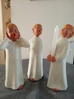 Kerstdecoratie (3) - Aardewerk - Prachtige zingende engelen, Antiek en Kunst