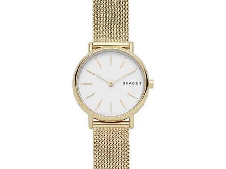 Skagen Signatur SKW2693 - Dameshorloge 30 mm - Goudkleurig -, Huis en Inrichting, Woonaccessoires | Overige, Nieuw, Verzenden